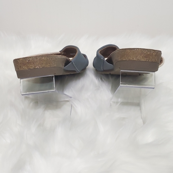 Earth Origins Womens Sandal Size 8 Lexi Blue Suede Strappy Low 1" Heel NEW - Picture 8 of 11